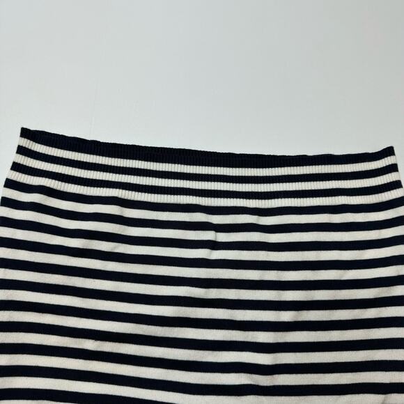 BLUHMOD Women Blue and White Striped V-Neck Sweater Size XL - Picture 6 of 6